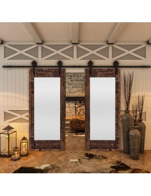 Glasschiebetür BARN-LINE - Country Altholz Astig Model 13