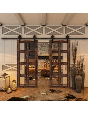 Glasschiebetür BARN-LINE - Country Altholz Astig Model 63