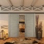 Glasschiebetür BLACK-LINE - Country Graueiche Modell 10 Glasschiebetür BLACK-LINE - Country Graueiche Modell 10