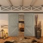 Glasschiebetür BLACK-LINE - Country Graueiche Modell 40