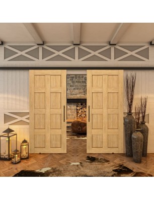 Glasschiebetür BLACK-LINE - Country Sonoma Eiche Model 60