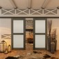 Glasschiebetür BLACK-LINE - Country Schwarz gebeizt Modell 24 Glasschiebetür BLACK-LINE - Country Schwarz gebeizt Modell 24