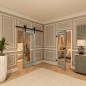 Glasschiebetür BARN-LINE - Country Bunt geplankt Modell 11 Glasschiebetür BARN-LINE - Country Bunt geplankt Modell 11