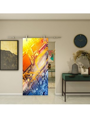 Glasschiebetür PIPE-LINE - Fotoprint Model 217