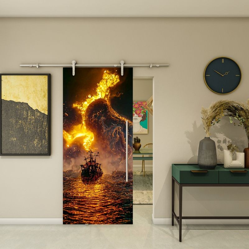 Glasschiebetür PIPE-LINE - Fotoprint Modell 225 Glasschiebetür PIPE-LINE - Fotoprint Modell 225