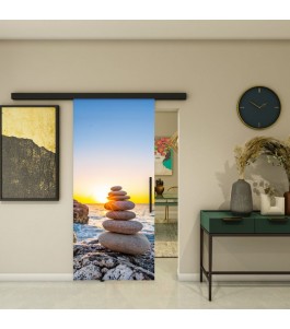Glasschiebetür BLACK-LINE - Fotoprint Model 36