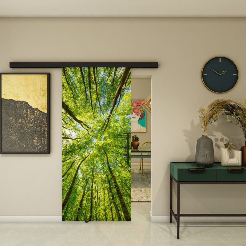 Glasschiebetür BLACK-LINE - Fotoprint Modell 49