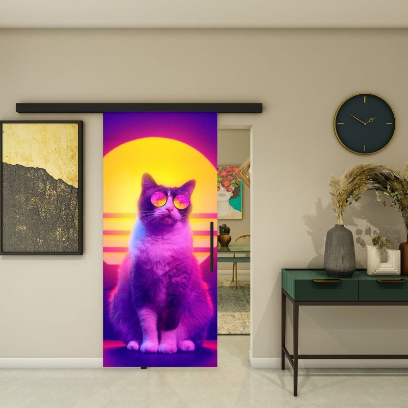 Glasschiebetür BLACK-LINE - Fotoprint Modell 84 Glasschiebetür BLACK-LINE - Fotoprint Modell 84