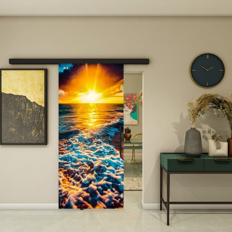 Glasschiebetür BLACK-LINE - Fotoprint Modell 127 Glasschiebetür BLACK-LINE - Fotoprint Modell 127