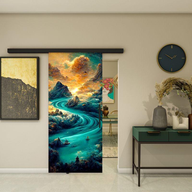 Glasschiebetür BLACK-LINE - Fotoprint Modell 138 Glasschiebetür BLACK-LINE - Fotoprint Modell 138