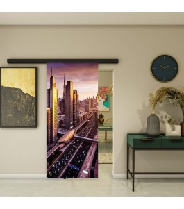 Glasschiebetür BLACK-LINE - Fotoprint Model 213