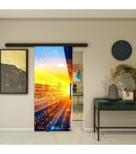 Glasschiebetür BLACK-LINE - Fotoprint Model 220