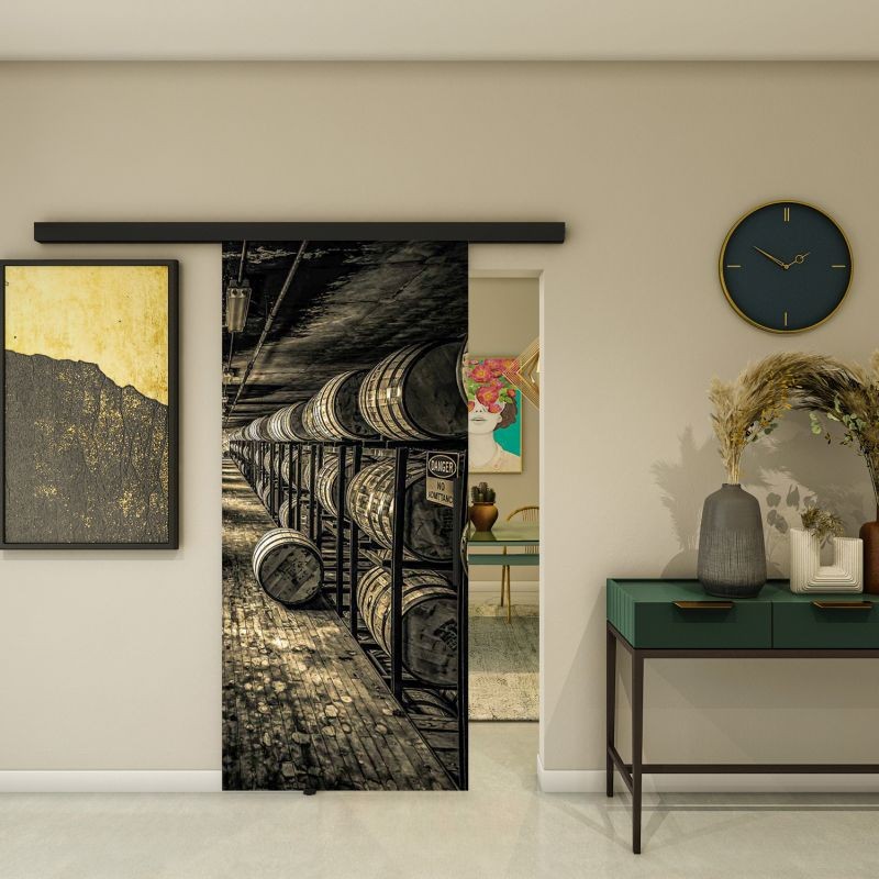 Glasschiebetür BLACK-LINE - Fotoprint Modell 256 Glasschiebetür BLACK-LINE - Fotoprint Modell 256