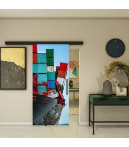 Glasschiebetür BLACK-LINE - Fotoprint Model 264