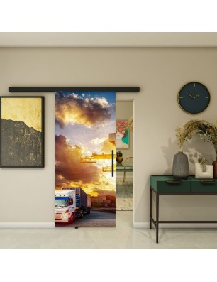 Glasschiebetür BLACK-LINE - Fotoprint Model 328