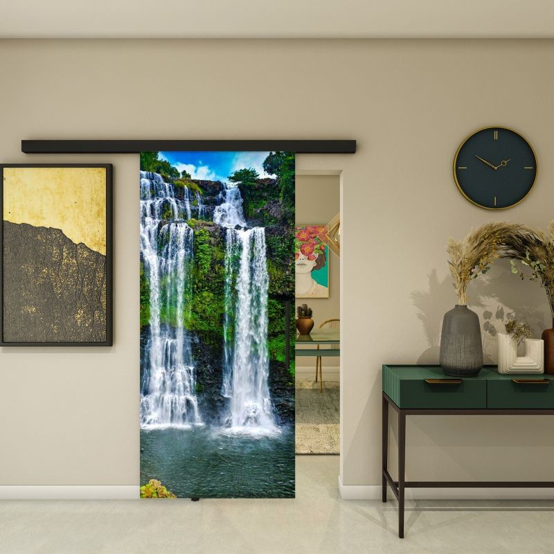 Glasschiebetür BLACK-LINE - Fotoprint Modell 339