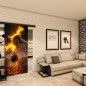 Glasschiebetür BLACK-LINE - Fotoprint Modell 225 Glasschiebetür BLACK-LINE - Fotoprint Modell 225