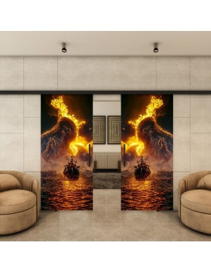 Glasschiebetür BLACK-LINE - Fotoprint Model 225