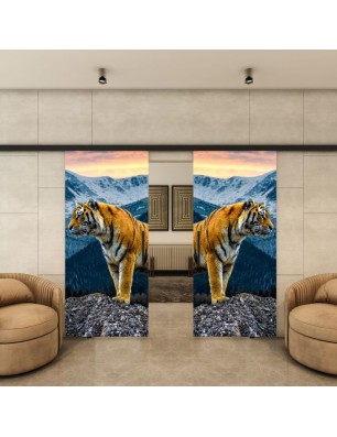 Glasschiebetür BLACK-LINE - Fotoprint Model 244