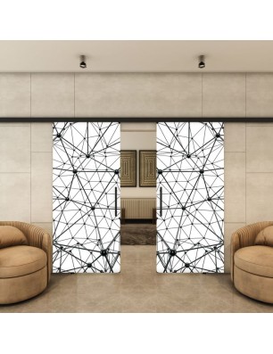 Glasschiebetür BLACK-LINE - Fotoprint Model 350
