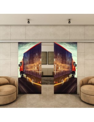 Glasschiebetür SLIM-LINE - Fotoprint Model 261