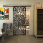 Glasschiebetür SLIM-LINE - Fineprint Modell 100 Schwarz auf Klarglas Glasschiebetür SLIM-LINE - Fineprint Modell 100 Schwarz auf Klarglas