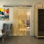 Glasschiebetür SLIM-LINE - Fineprint Modell 023 Gold auf Klarglas