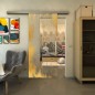 Glasschiebetür SLIM-LINE - Fineprint Modell 061 Gold auf Klarglas Glasschiebetür SLIM-LINE - Fineprint Modell 061 Gold auf Klarglas