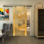 Glasschiebetür SLIM-LINE - Fineprint Modell 156 Gold auf Klarglas Glasschiebetür SLIM-LINE - Fineprint Modell 156 Gold auf Klarglas