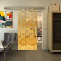 Glasschiebetür SLIM-LINE - Fineprint Modell 187 Gold auf Klarglas Glasschiebetür SLIM-LINE - Fineprint Modell 187 Gold auf Klarglas