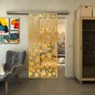 Glasschiebetür SLIM-LINE - Fineprint Modell 192 Gold auf Klarglas Glasschiebetür SLIM-LINE - Fineprint Modell 192 Gold auf Klarglas