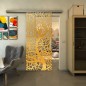 Glasschiebetür SLIM-LINE - Fineprint Modell 202 Gold auf Klarglas Glasschiebetür SLIM-LINE - Fineprint Modell 202 Gold auf Klarglas