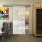 Glasschiebetür SLIM-LINE - Fineprint Modell 015 Weiss auf Klarglas Glasschiebetür SLIM-LINE - Fineprint Modell 015 Weiss auf Klarglas