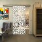 Glasschiebetür SLIM-LINE - Fineprint Modell 145 Weiss auf Klarglas Glasschiebetür SLIM-LINE - Fineprint Modell 145 Weiss auf Klarglas