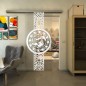 Glasschiebetür SLIM-LINE - Fineprint Modell 151 Weiss auf Klarglas Glasschiebetür SLIM-LINE - Fineprint Modell 151 Weiss auf Klarglas