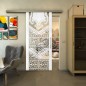 Glasschiebetür SLIM-LINE - Fineprint Modell 156 Weiss auf Klarglas Glasschiebetür SLIM-LINE - Fineprint Modell 156 Weiss auf Klarglas