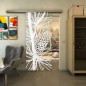 Glasschiebetür SLIM-LINE - Fineprint Modell 169 Weiss auf Klarglas Glasschiebetür SLIM-LINE - Fineprint Modell 169 Weiss auf Klarglas
