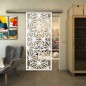 Glasschiebetür SLIM-LINE - Fineprint Modell 178 Weiss auf Klarglas Glasschiebetür SLIM-LINE - Fineprint Modell 178 Weiss auf Klarglas