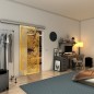 Glasschiebetür SLIM-LINE - Fineprint Modell 108 Gold auf Klarglas Glasschiebetür SLIM-LINE - Fineprint Modell 108 Gold auf Klarglas