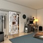 Glasschiebetür SLIM-LINE - Fineprint Modell 108 Weiss auf Klarglas Glasschiebetür SLIM-LINE - Fineprint Modell 108 Weiss auf Klarglas