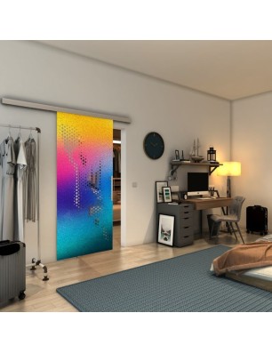 Glasschiebetür SLIM-LINE - Fineprint Model 120 Verlauf auf Klarglas