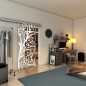 Glasschiebetür SLIM-LINE - Fineprint Modell 146 Weiss auf Klarglas Glasschiebetür SLIM-LINE - Fineprint Modell 146 Weiss auf Klarglas