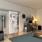 Glasschiebetür SLIM-LINE - Fineprint Modell 172 Weiss auf Klarglas Glasschiebetür SLIM-LINE - Fineprint Modell 172 Weiss auf Klarglas