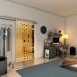 Glasschiebetür SLIM-LINE - Fineprint Modell 181 Gold auf Klarglas Glasschiebetür SLIM-LINE - Fineprint Modell 181 Gold auf Klarglas
