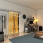 Glasschiebetür SLIM-LINE - Fineprint Modell 182 Gold auf Klarglas Glasschiebetür SLIM-LINE - Fineprint Modell 182 Gold auf Klarglas