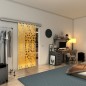 Glasschiebetür SLIM-LINE - Fineprint Modell 203 Gold auf Klarglas Glasschiebetür SLIM-LINE - Fineprint Modell 203 Gold auf Klarglas