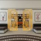 Glasschiebetür SLIM-LINE - Fineprint Modell 108 Gold auf Klarglas Glasschiebetür SLIM-LINE - Fineprint Modell 108 Gold auf Klarglas