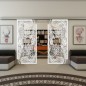 Glasschiebetür SLIM-LINE - Fineprint Modell 108 Weiss auf Klarglas Glasschiebetür SLIM-LINE - Fineprint Modell 108 Weiss auf Klarglas