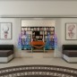 Glasschiebetür SLIM-LINE - Fineprint Modell 119 Verlauf auf Klarglas Glasschiebetür SLIM-LINE - Fineprint Modell 119 Verlauf auf Klarglas
