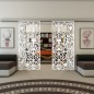 Glasschiebetür SLIM-LINE - Fineprint Modell 147 Weiss auf Klarglas